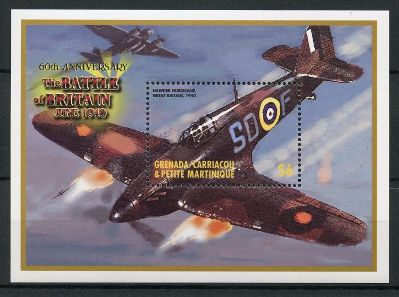 Grenadines Grenada 2000 MNH WWII Battle of Britain 1v SS Hawker Hurricane Stamps