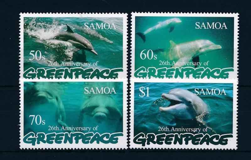 [49027] Samoa 1997 Marine life Dolphins Greenpeace MNH