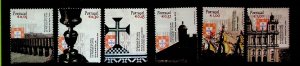 Portugal Sc 2720-5 MNH SET, 2005 - Religion history, Cross, Cathedral - HS09