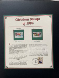 Christmas Stamps of the United States 1982 Collector Panel PCS Uncanceled