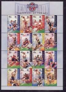 Australia-Sc#1707a- id7-unused NH sheet-Sports-Rugby teams-1996-