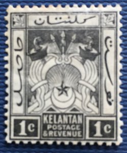 Malaya 1923 KELANTAN 1c MH MSCA SG#15 M4971