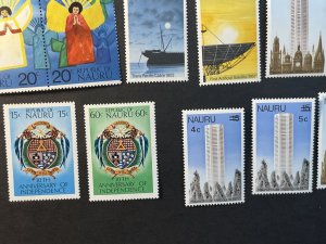 NAURU # 146-164-MINT/NEVER HINGED-----6 COMPLETE SETS------1976-78