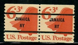 1518a Liberty Bell MNH Precancel coil pair:  Jamaica, NY