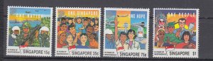 J45832 JL stamps 1990 singapore set mnh #576-9 designs