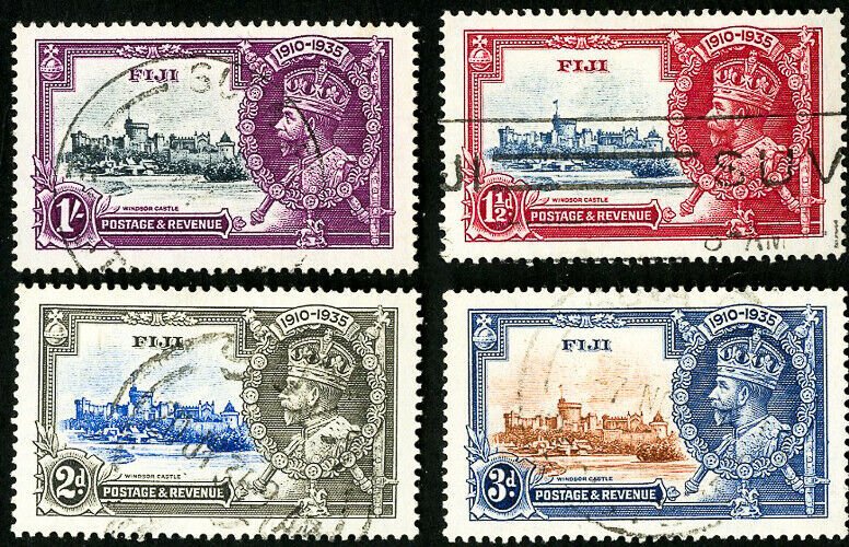 Fiji Stamps # 110-13 Used XF Scott Value $34.00