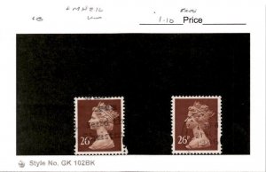 Great Britain, Postage Stamp, #MH216 (2 Ea) Used, 1990 Machins Queen (AB)