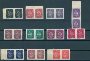 PORTUGAL 1943 CARAVELSET OF 17 VALUES IMPERFORATE PROOF PAIRS
