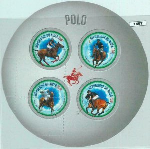 M1497 - NIGER - ERROR, 2013 MISSED LEAF: polo, horses-