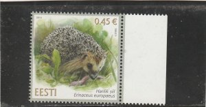 Estonia  Scott#  762  MH  (2014 European Hedgehog)