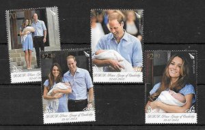 NEW ZEALAND SG3499/502 2013 BIRTH OF PRINCE GEORGE MNH