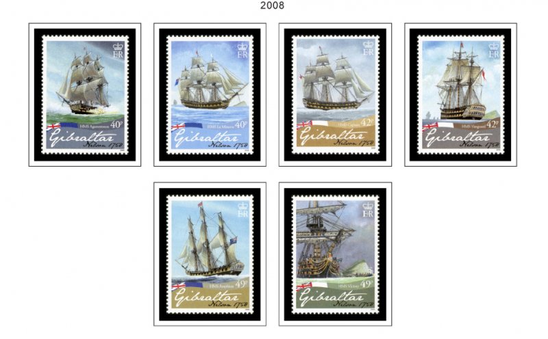 COLOR PRINTED GIBRALTAR 1886-2010 STAMP ALBUM PAGES (197 illustrated pages)