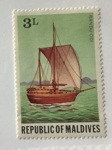 Maldive islands 1978 Scott 737 used - 3 l,  sailing ship,  Bandu Odi