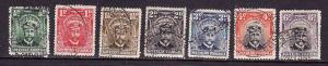 Southern Rhodesia-Sc#1-7-used short set to the 6p-KGV-1924-30-