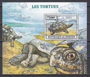 Burundi, 2013 issue. Turtles s/sheet.