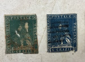 Italian States Tuscany 1851 4 crazie + 6 Crazie