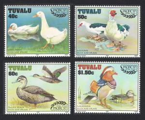 Tuvalu Ducks Birds 'Pacific 97' Stamp Exhibition 4v 1997 MNH SG#782-785