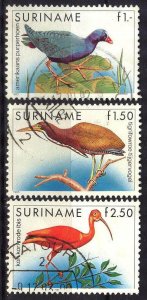 Suriname 1985 Birds Set of 3 Used