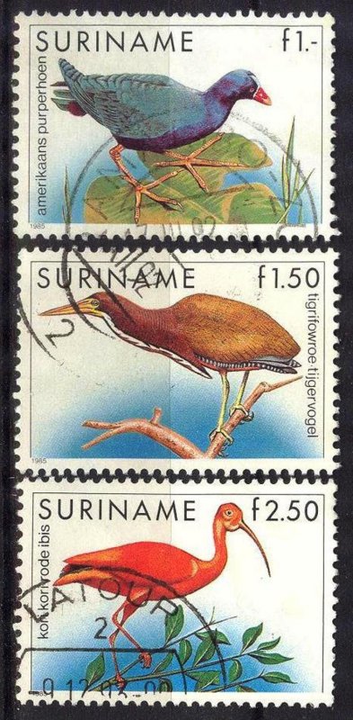 Suriname 1985 Birds Set of 3 Used