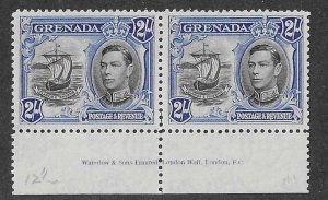 Grenada Sc #140  2sh bottom imprint pair  NH VF