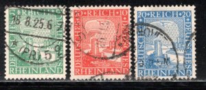 Germany Reich Scott # 347 - 349, used