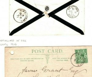 GB WALES Postmarks Montgomeryshire *Caersws* Cards {3} 1871-1916 EP131