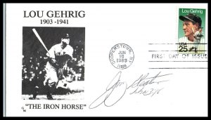 1989 Lou Gehrig The Iron Horse Sc 2417 GM FDC signed Jerry Don Glleaton (2F