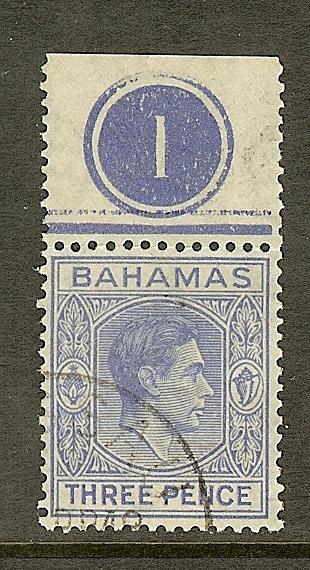 Bahamas, Scott #105A, 3p King George VI, Used