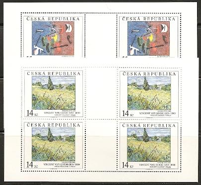 Czech Republic 2909-10 1993 Art mini-sheet