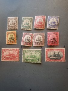 Stamps German East Africa Scott #31-41 hinged