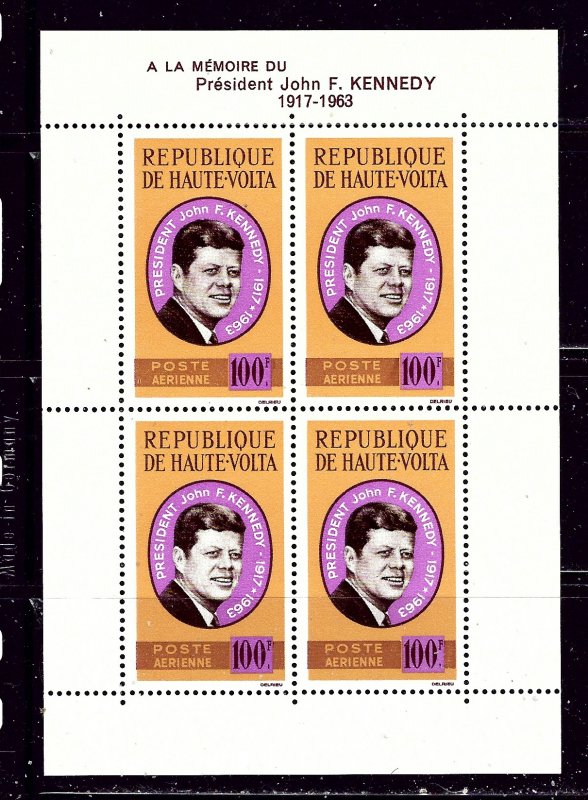 Burkina Faso C19a MNH 1964 John F Kennedy S/S