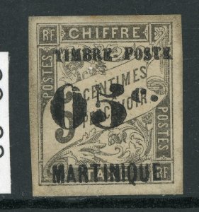 Martinique 1892 French Colony 5¢/5¢ Black Scott #22 Mint E95