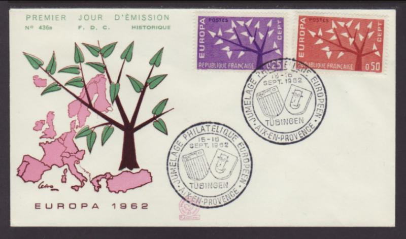 France 1045-1046 Europa 1962 U/A FDC