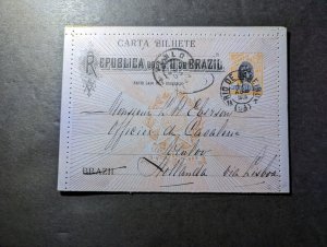 1906 Brazil Postcard Cover Rio De Janeiro to Venlo Netherlands via Lisbon