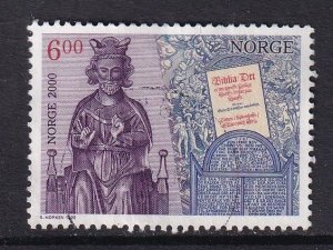 Norway #1225  used  1999  millennium stamps  statue  6k