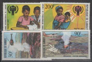 Djibouti SC 489-490, 491-492 Mint Never Hinged