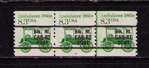 US Sc# 2128a MNH FVF Strip3 P#4 1860s Ambulance 8.3c