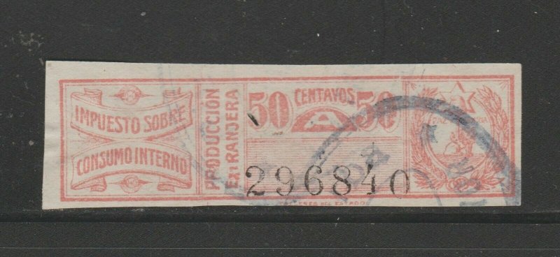 Paraguay Revenue Fiscal Stamp 12-14-20-4b