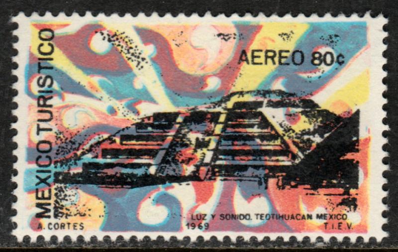 MEXICO C354, TOURISM PROMOTION, TEOTIHUACAN PYRAMID. MINT NH