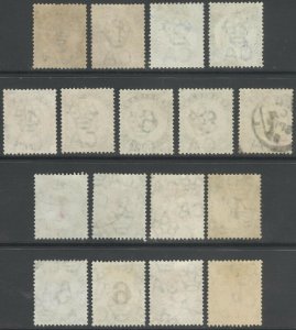 Trinidad 1885-1907 1/2d-1/- POSTDUE 2 SETS SGD1-D17 ScJ1-J17 VFU Cat£165($216)