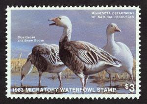 #7, Minnesota State Duck stamp, SCV $12