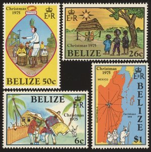 BELIZE Sc 370-73 VF/MLH - Christmas 1975 - Complete Set