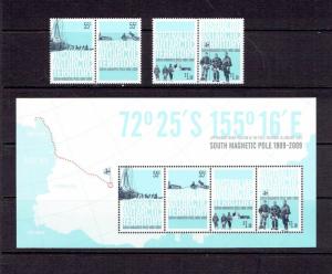 AAT - 2009 - SOUTH MAGNETIC POLE INCLUDING S/S - SCOTT 144 TO 147b - MNH