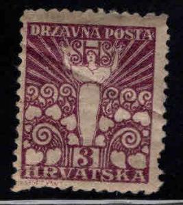 Croatia-Solvania  Scott 2L33 MH* creased stamp