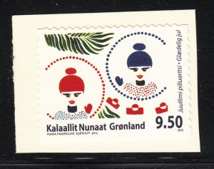 Greenland 2012 MNH Sc 633 9.50k Red and blue Inuit girls as Christmas decorat...