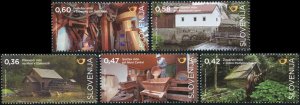 Slovenia. 2016. Mills in Slovenia (MNH OG) Set of 5 stamps
