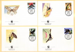 Papua New Guinea WWF World Wild Fund for Nature FDC Birdwing butterfly