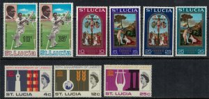 St. Lucia #211-3,29-34* NH  CV $2.80  Soccer, Easter, UNESCO