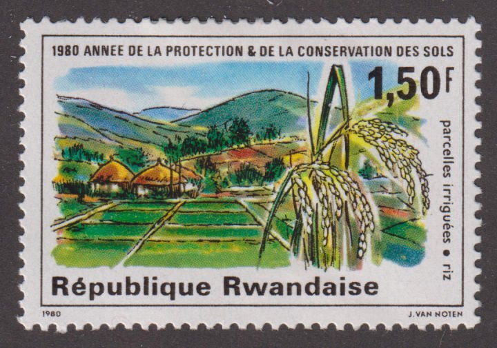 Rwanda 1003 Rice Fields 1980