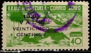 Venezuela 1938; Sc. # C117; Used Single Stamp